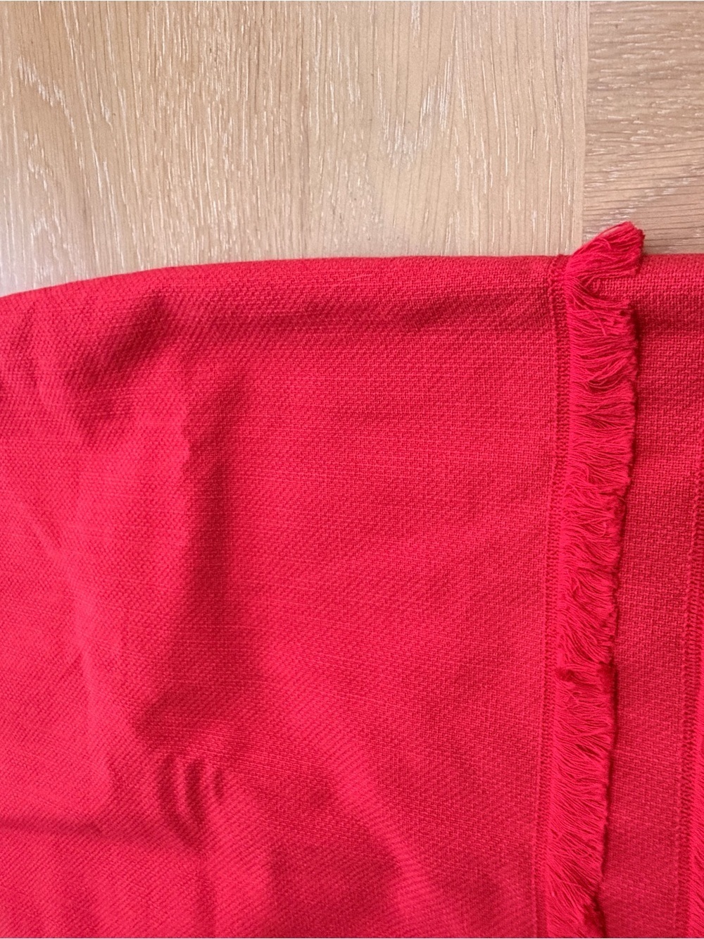 NEW Ann Taylor Red Pencil Skirt with Fringe Hem - Picture 3 of 6